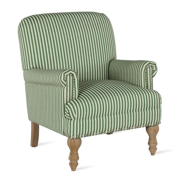 Dorel Living Dorel Living DA7902-GN Jaya Accent Chair; Green Stripe DA7902-GN